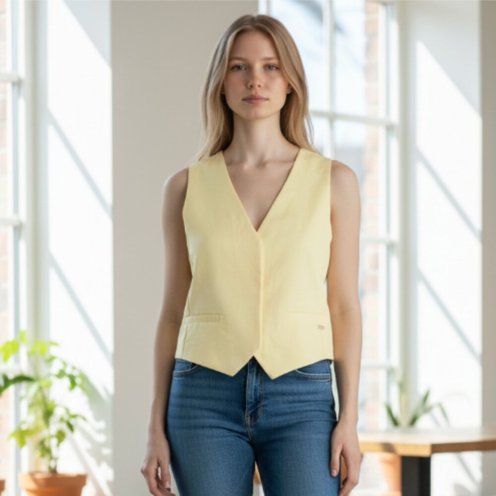 NWT Scotch & Soda Satin Vest X-Large, GOLDEN HAZE